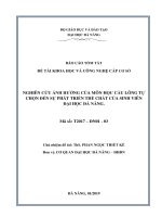 Nghiên cứu ảnh hưởng của môn học cầu lông tự chọn đến sự phát triển thể chất của sinh viên đại học đà nẵng tt 