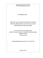 Thiết kế và sử dụng bài giảng điện tử chủ đề phương trình lượng giác lớp 11 ban cơ bản theo hướng dạy học khám phá 