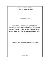 Tính toán mô phỏng các thông số trường quang tại vùng hội tụ của vật kính có khẩu độ số cao sử dụng trong hệ khắc laser trực tiếp ứng dụng cho chế tạo cấu trúc vật liệu nano 