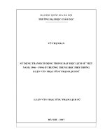 Sử dụng tranh cổ động trong dạy học lịch sử việt nam (1946 – 1954) ở trường trung học phổ thông 