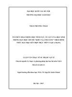 Tổ chức hoạt động học tích cực, tự lực của học sinh trong dạy học chủ đề khúc xạ ánh sáng theo hình thức dạy học kết hợp trực tiếp và qua mạng 