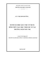 Đánh giá hiệu quả việc sử dụng hình thức dạy học theo dự án tại trường mầm non VSK 