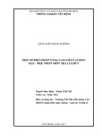 Một số biện pháp nâng cao chất lượng dạy   học phân môn địa lí lớp 5 
