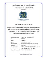 Một số giải pháp nhằm hoàn thiện công tác tuyển dụng nguồn nhân lực tại công ty TNHH dịch vụ du lịch và tổ chức sự kiện tín phát trong thời đại CMCN 4 0 