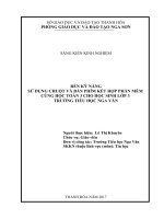Rèn kỹ năng sử dụng chuột và bàn phím kết hợp phần mềm cùng học toán 3 cho học sinh lớp 3 trường tiểu học nga văn 