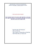 Một số biện pháp xây dựng môi trường giáo dục lấy trẻ làm trung tâm trong lớp học 5 6 tuổi ở trường mầm non thiên phủ 