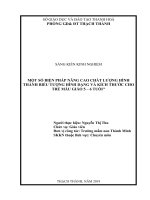 MỘT số BIỆN PHÁP NÂNG CAO CHẤT LƯỢNG HÌNH THÀNH BIỂU TƯỢNG HÌNH DẠNG và KÍCH THƯỚC CHO TRẺ mẫu GIÁO 5 – 6 TUỔI 