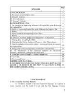 Nâng cao chất lượng tiếng anh cho học sinh lớp 4 trường tiểu học nga mỹ thông qua câu lạc bộ tiếng anh 