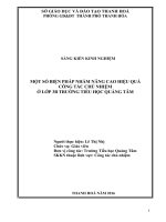 Một số biện pháp nhằm nâng cao hiệu quả công tác chủ nhiệm ở lớp 3b trường tiểu học quảng tâm 