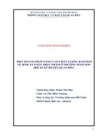 Một số biện pháp nâng cao chất lượng đảm bảo vệ sinh an toàn thực phẩm ở trường mầm non hồi xuân, huyện quan hóa  