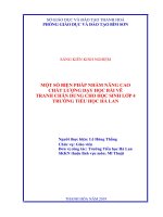 Một số biện pháp nhằm nâng cao chất lượng dạy học bài vẽ tranh chân dung cho học sinh lớp 4 