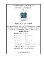 Một số giải pháp nhằm nâng cao công tác kế toán doanh thu, chi phí và xác định kết quả kinh doanh tại công ty TNHH sản xuất thương mại dịch vụ anh mỹ 