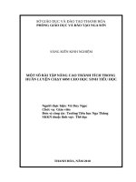Một số bài tập nâng cao thành tích trong huấn luyện chạy 60m cho học sinh tiểu học  