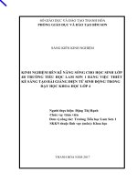 Kinh nghiệm rèn kĩ năng sống cho HS bằng việc thiết kế sáng tạo bài giảng điện tử trong dạy học khoa học lớp 4b trường TH lam sơn 1 