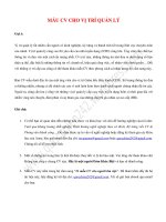 Mẫu CV cho vị trí quản lý