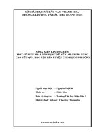 Biện pháp xây dựng nề nếp nhằm nâng cao kết quả học tập, rèn luyện cho 