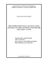 Một số biện pháp nâng cao chất lượng giáo dục lấy trẻ làm trung tâm cho trẻ mẫu giáo 5 6 tuổi 