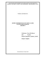 Some experience of using games in english lessons   grade 5 