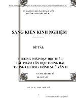 Phương pháp dạy đọc hiểu tác phẩm văn học trung đại trong chương trình ngữ văn 11 
