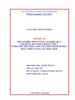 Một số biện pháp nâng cao hiệu quả nội dung dạy học lịch sử lớp 5 ở trường tiểu học cẩm vân theo định hướng phát triển năng lực 
