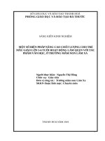 Một số phương pháp nâng cao chất lượng cho trẻ mẫu giáo 5 6 tuổi làm quen với tác phẩm văn học ở trường mầm non lâm xa 