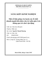 Một số biện pháp rèn luyện các tố chất nhanh mạnh bền khéo cho trẻ mẫu giáo lớn thông qua trò chơi vận động 