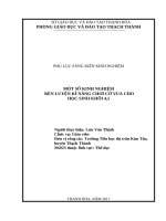 Một số kinh nghiệm rèn luyện kĩ năng chơi cờ vua cho học sinh khối 4,5 
