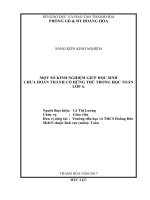 Một số kinh nghiệm giúp học sinh chưa hoàn thành có hứng thú trong học toán 4 