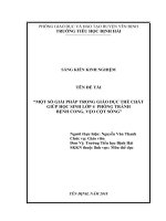 MỘT số GIẢI PHÁP TRONG GIÁO dục THỂ CHẤT GIÚP học SINH lớp 4 PHÒNG TRÁNH BỆNH CONG, vẹo cột SỐNG 