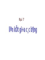 BÀI GIẢNG điện tử LIÊN kết GIỮA các BẢNG TIN học 12 