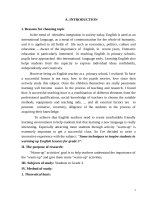 Some techniques to inspire students in warming up english lessons for grade 3 