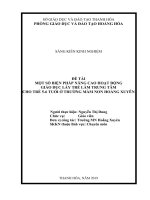 Một số biện pháp nâng cao hiệu quả giáo dục lấy trẻ làm trung tâm cho trẻ 5 6 tuổi tại trường mầm non hoằng xuyên 
