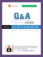 Dạy viết CV và hơn thế nữa