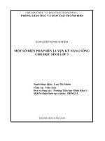 Một số biện pháp rèn luyện kĩ năng sống cho học sinh lớp 3 