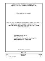 Một số biện pháp nâng cao chất lượng cho trẻ 3 – 4 tuổi làm quen với tác phẩm văn học ở trường MN lũng niêm 