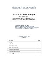 Mô hình thi công nhận chuyên hiệu hạng ba trong các nhà trường tiểu học 