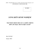 Đặt phần đệm cho các ca khúc trong môn âm nhạc trung học cơ sở 