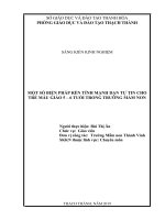 MỘT số BIỆN PHÁP rèn TÍNH MẠNH dạn tự TIN CHO TRẺ mẫu GIÁO 5 – 6 TUỔI TRONG TRƯỜNG mầm NON 