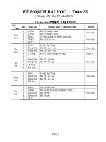 Giáo án lớp 1 tuần 23 năm học 2019 2020  