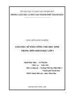 Giáo dục kĩ năng sống cho học sinh trong môn khoa học lớp 5 