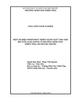 Một số biện pháp phát triển ngôn ngữ cho trẻ dộ tuổi 25 36 tháng tuổi ở trường mầm non thiết ống 