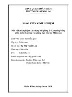 Một số kinh nghiệm xây dựng bài giảng e  learning bằng phần mềm ispring vào giảng dạy cho trẻ mầm non