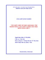 Tổ chức một số trò chơi học tập nhằm nâng cao chất lượng dạy học môn toán lớp 2 