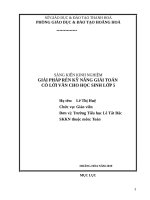 Giải pháp rèn kỹ năng giải toán có lời văn cho học sinh lớp 5 