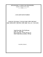 Áp dụng âm nhạc vào dạy học môn thể dục cho học sinh lớp 5 cho học sinh tiểu học 
