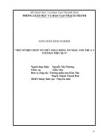 MỘT số BIỆN PHÁP tổ CHỨC HOẠT ĐỘNG âm NHẠC CHO TRẺ 4  5 TUỔI đạt HIỆU QUẢ 