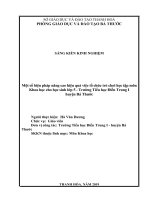 Một số biện pháp nâng cao hiệu quả việc tổ chức trò chơi học tập môn khoa học cho học sinh lớp 5   trường tiểu học điền trung 1 