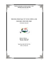 SKKN  phương pháp dạy từ vựng tiếng anh tiểu học 