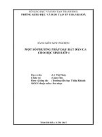 Một số phương pháp dạy hát dân ca cho học sinh lớp 4  