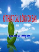 slide thuyết trình  kỹ thuật cầu lông cơ bản 